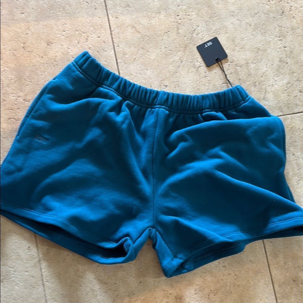 Teal Blue Women's Shorts by SET - Sweatpants - Size Medium - NWT